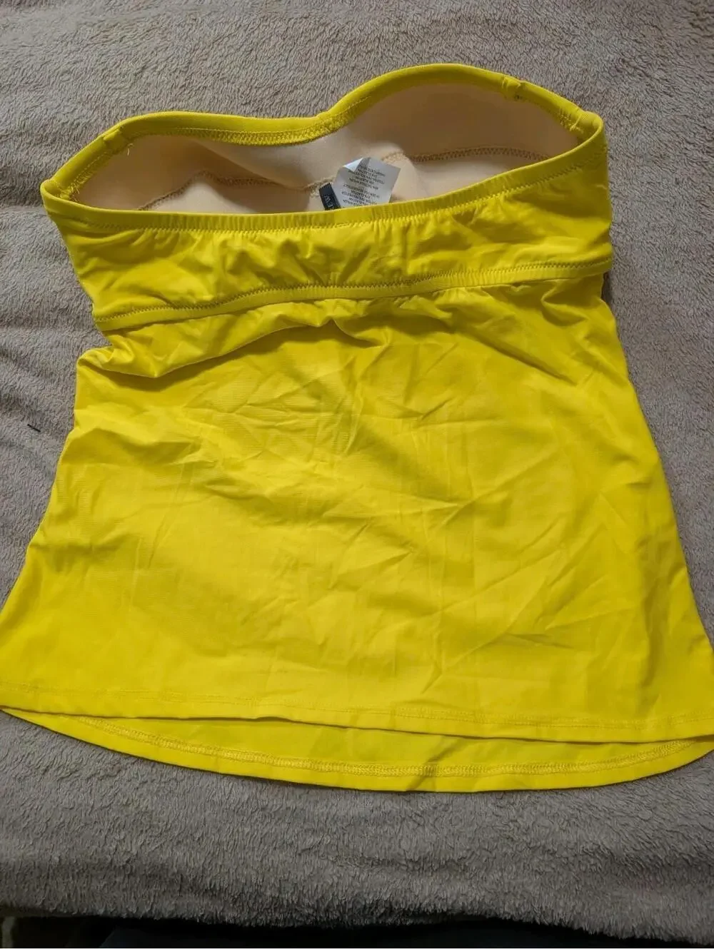 J.‎ Crew Twist-Front Swing Tankini Swim Top, Color Earth (Yellow), Size XXXS